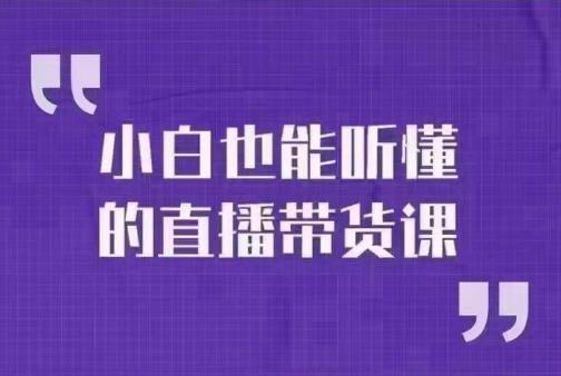 大威本威·小白也能听懂的直播带货课，玩转直播带货，轻松出单-云创网