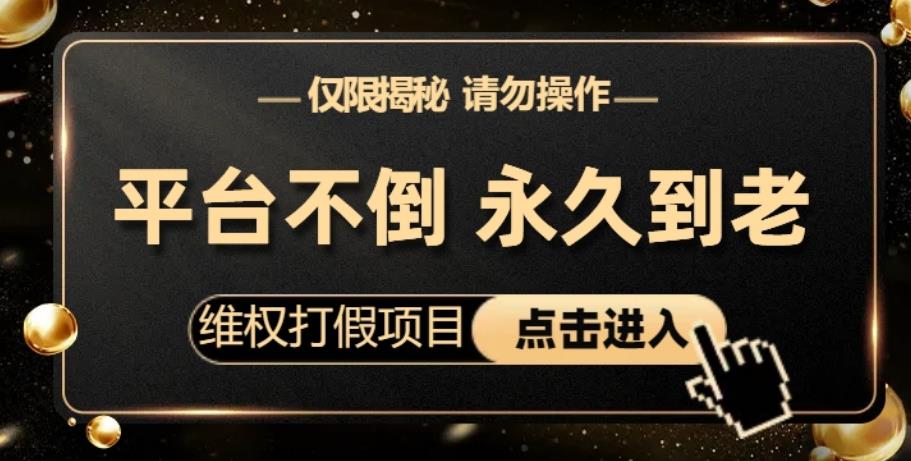 维权打假项目，电商平台不倒，项目长久到老，零投入，高回报，日入1000+（仅揭秘，勿操作）-云创网