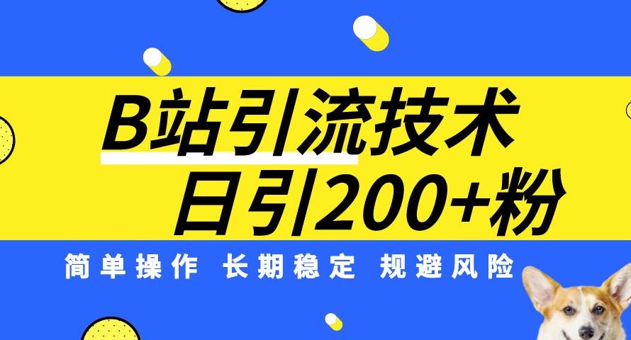 B站引流技术：每天引流200精准粉，简单操作，长期稳定，规避风险-云创网