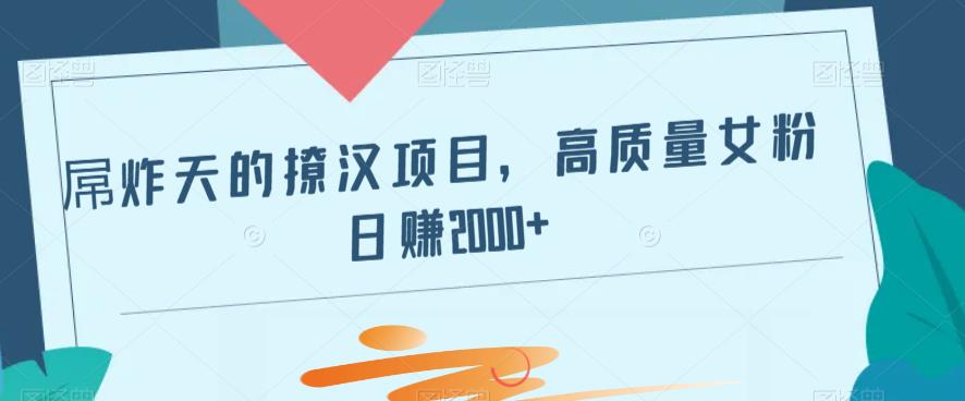 屌炸天的撩汉项目，高质量女粉日赚2000+-云创网