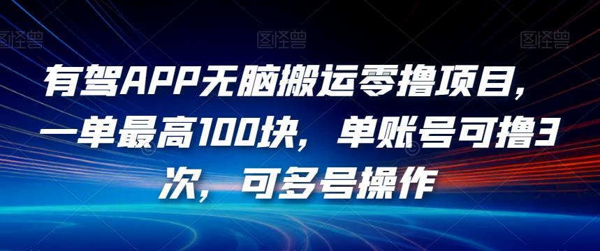 有驾APP无脑搬运零撸项目，一单最高100块，单账号可撸3次，可多号操作【揭秘】-云创网