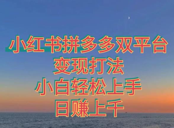 拼多多小红书双平台变现打法，小白轻松上手-云创网