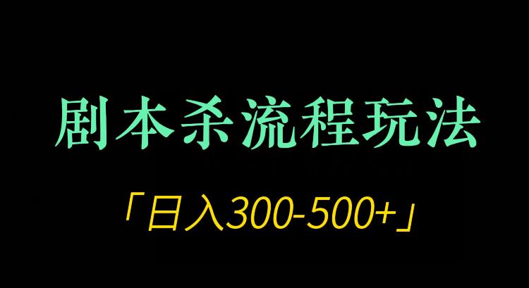 剧本杀全流程玩法项目，日入300-500+-云创网