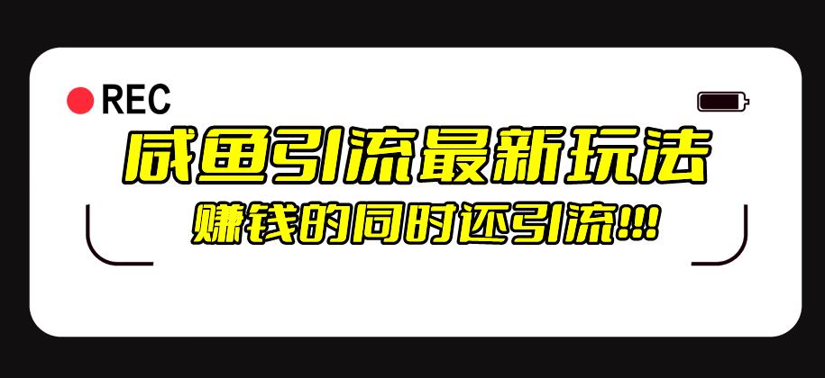 咸鱼引流最新玩法，赚钱的同时，日引流100+-云创网